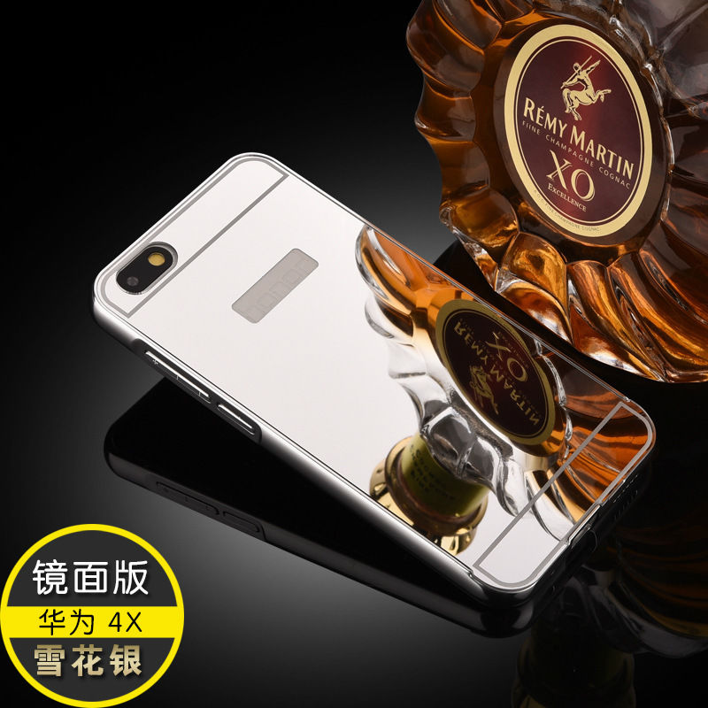 Aluminum Metal Bumper + Mirror Back Case Cover For Huawei Honor 4X