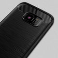Shockproof Carbon Fiber Brushed Rubber TPU Case Cover for Samsung Galaxy S7
