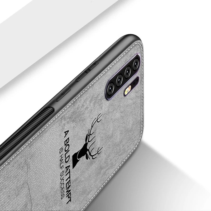 Huawei P30 Pro Leather Pattern Soft Fabric Cover