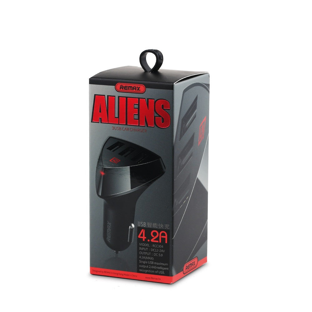 Remax USB 3 Ports Aliens 4.2A Car Charger