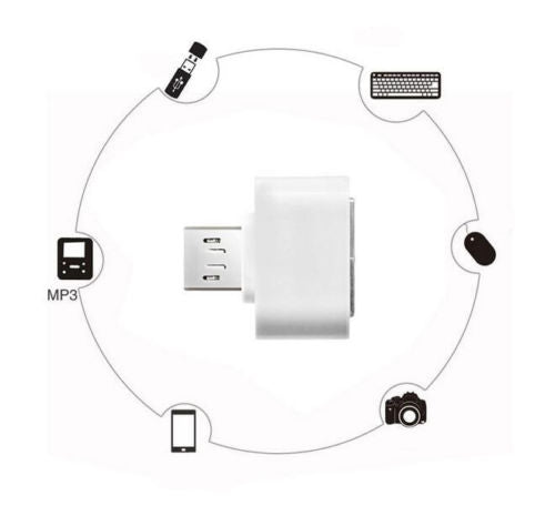 2 PCS OTG Adapter Host Converter Micro USB Male to USB 2.0