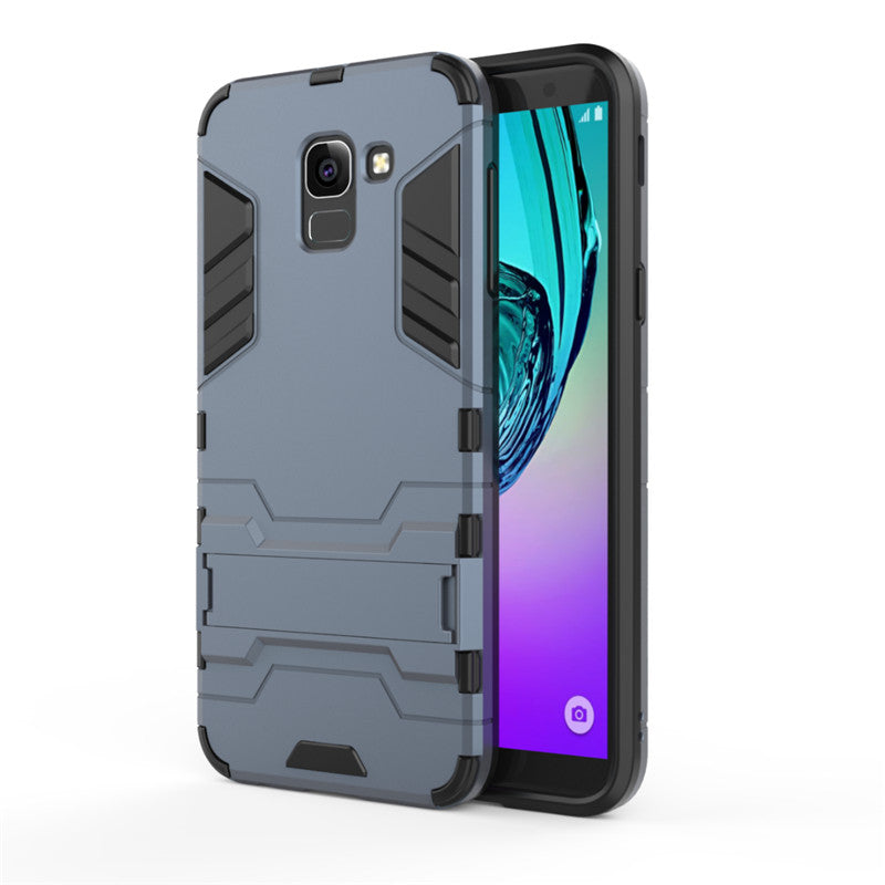 Samsung Galaxy J6 2018 Shockproof Hybrid Kickstand Back Case Cover - Blue