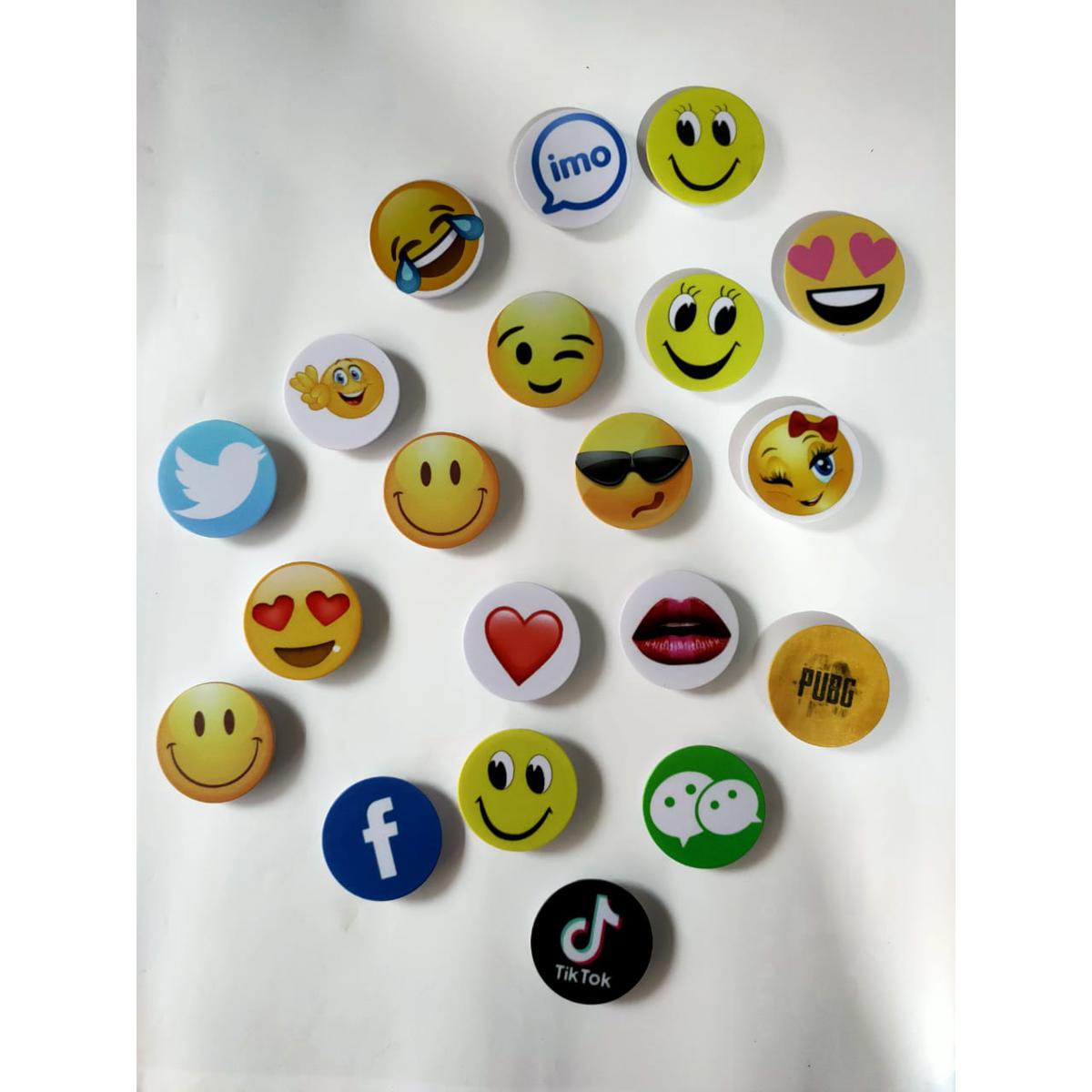 Pop Socket Smiley & Social Media Icon Universal Design for All Phones & Tablet 1pc