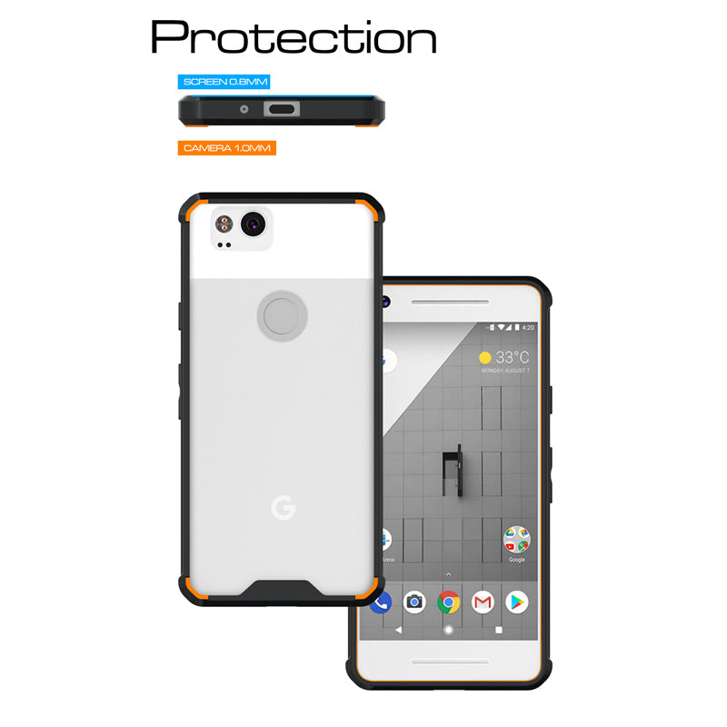 Google Pixel 2 XL Shockproof Hybrid Clear Bumper Case Cover