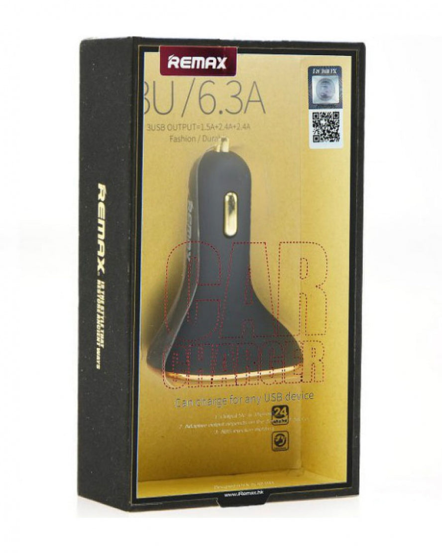 Remax Car Charger 3 Port 6.3A RCC302