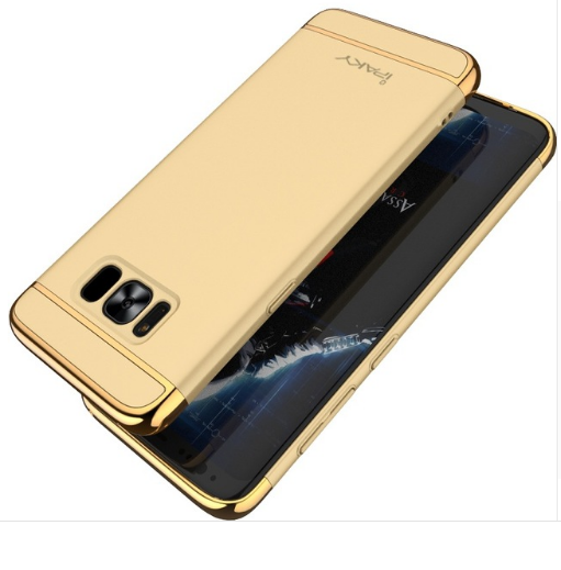 Samsung Galaxy S8 Plus Hard PC Electroplating 3 in 1 Back Cover - Gold