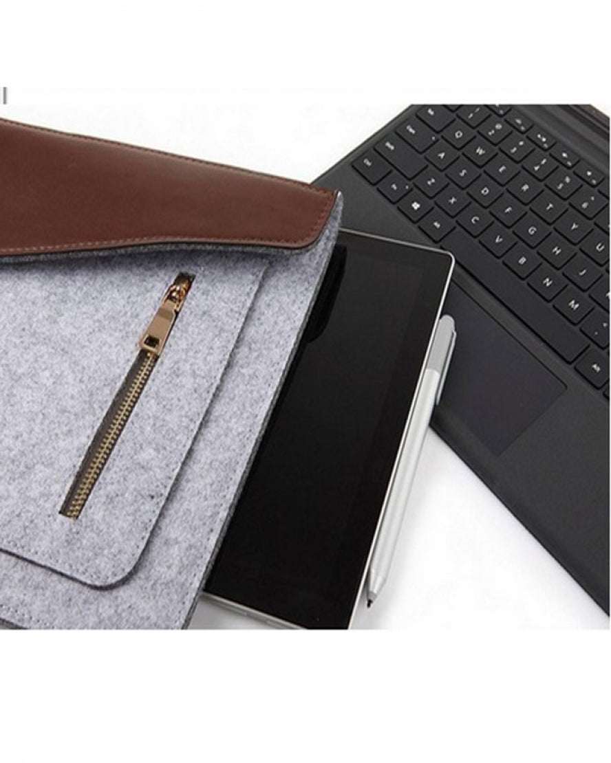 Laptop Sleeve 15.6 Inch Jlyifan Needle Felt Busniess Carrying Sleeve - Silver