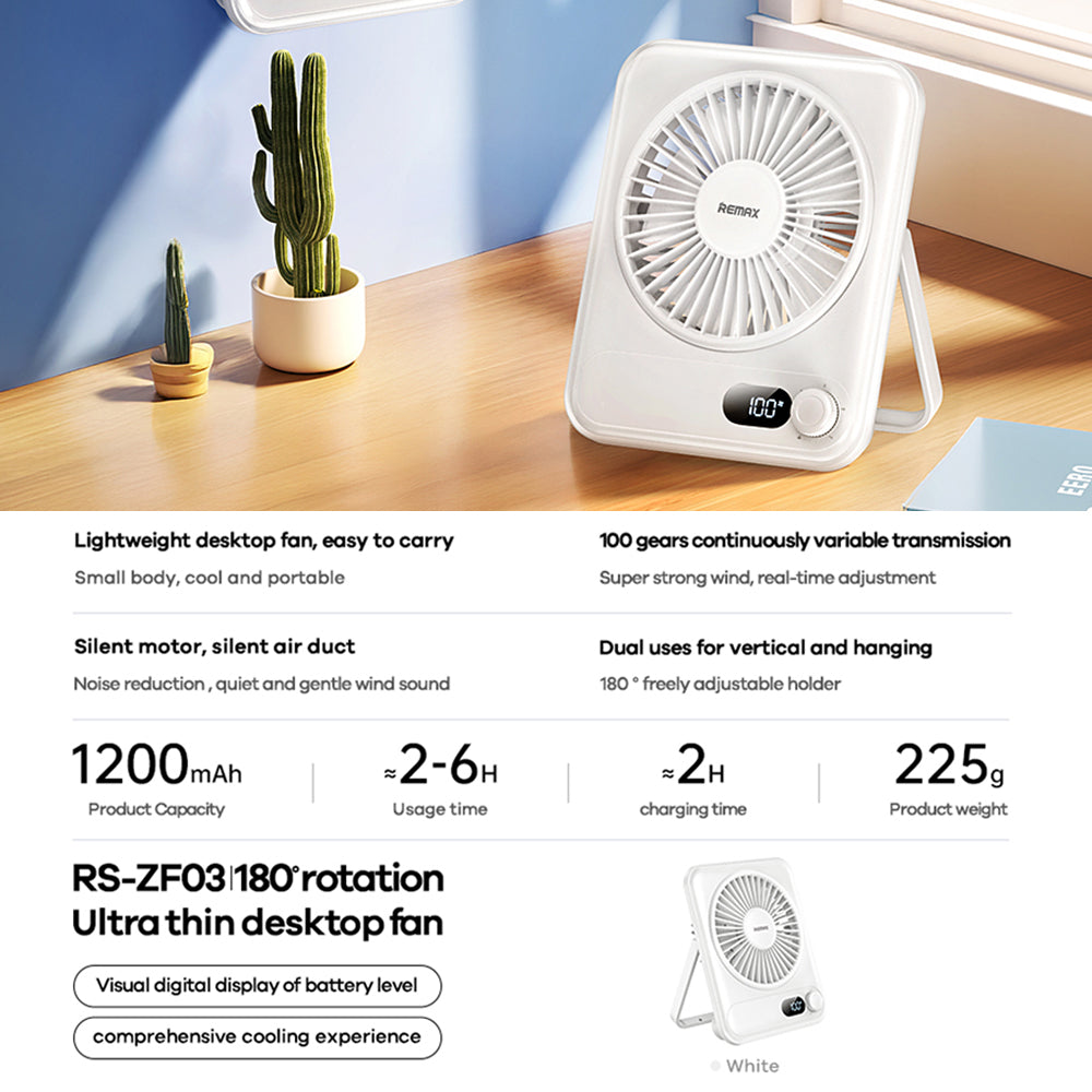 Remax RS-ZF03 Ultra thin Desktop Fan