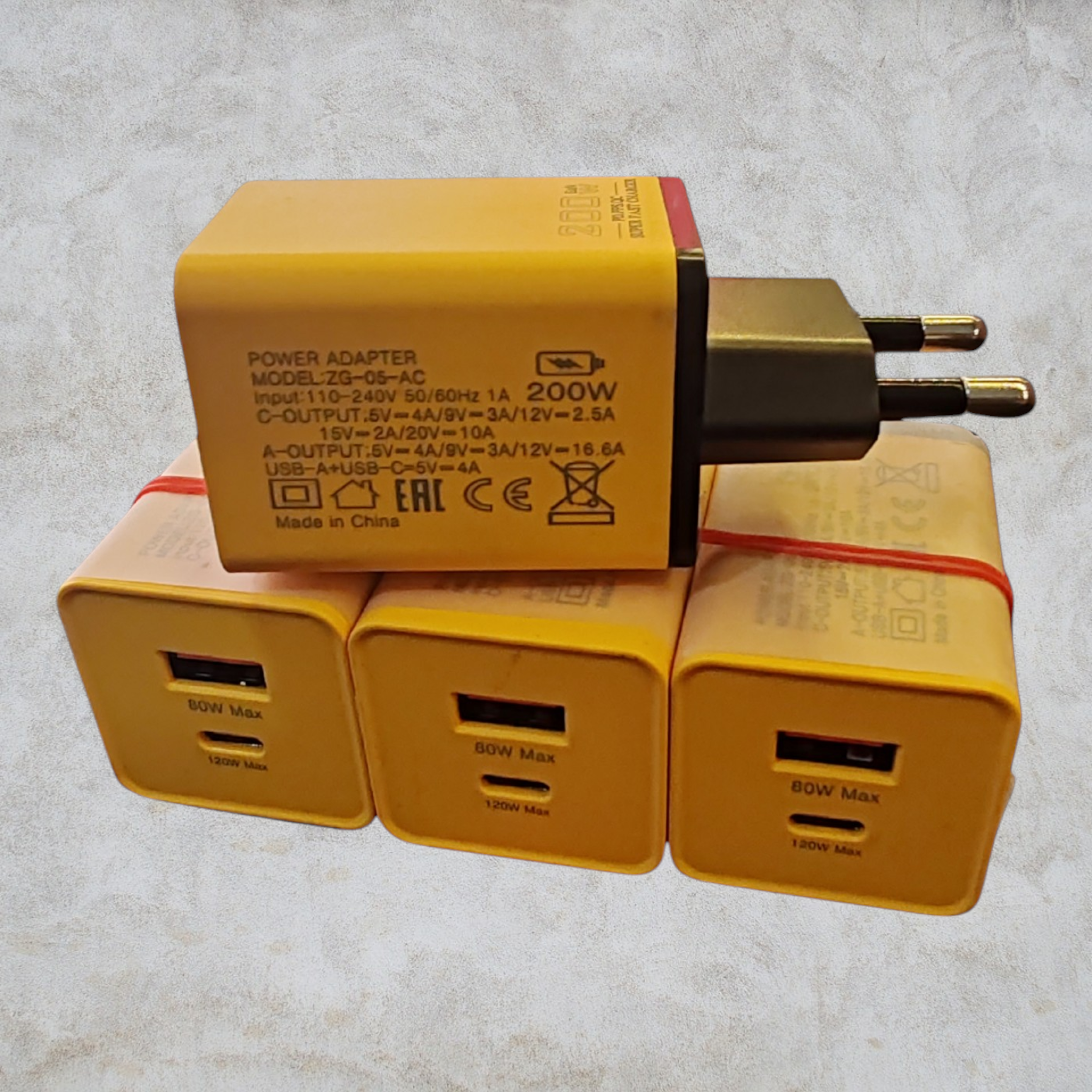 200W PD Fast Charger Universal Compatibility Dual Port USB 80W and Type C 120W