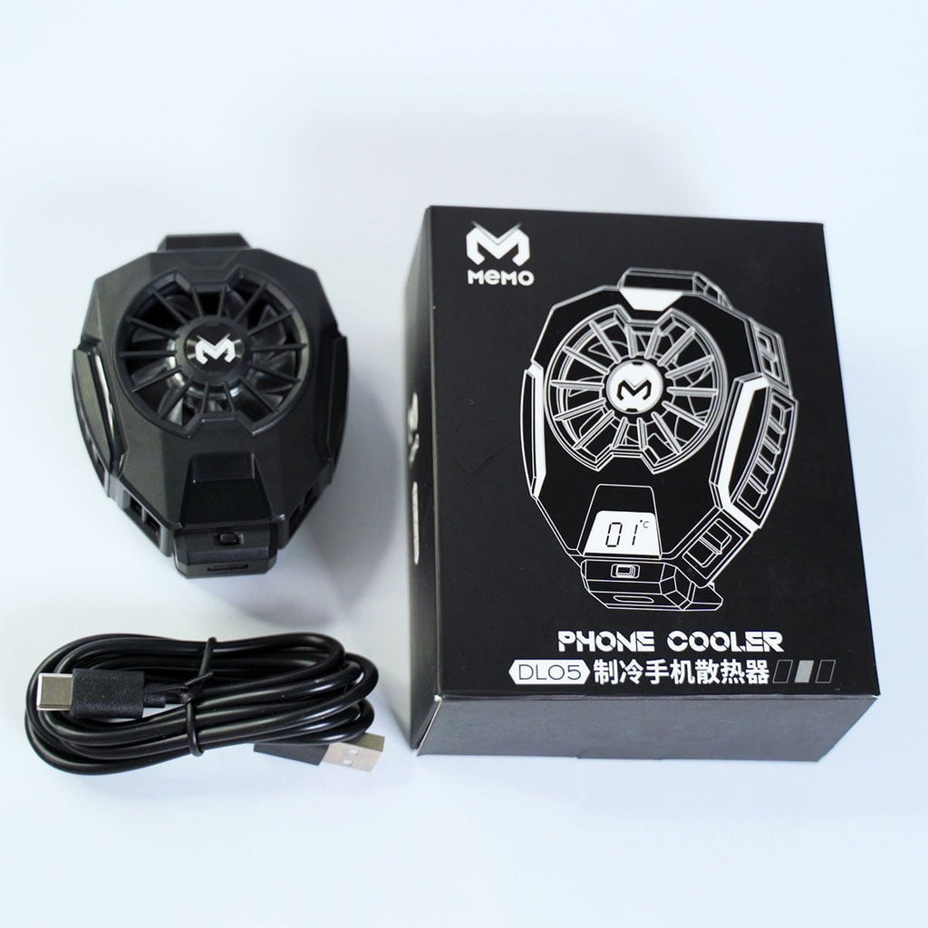 MEMO DL05 Mobile Phone Cooling Fan RGB Gaming Cooler with Temperature Display